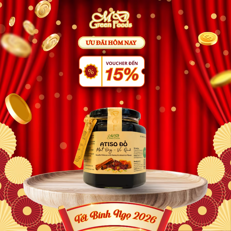 ATISO ĐỎ MẬT ONG VỊ QUẾ MD GREEN FOODS - 480GR