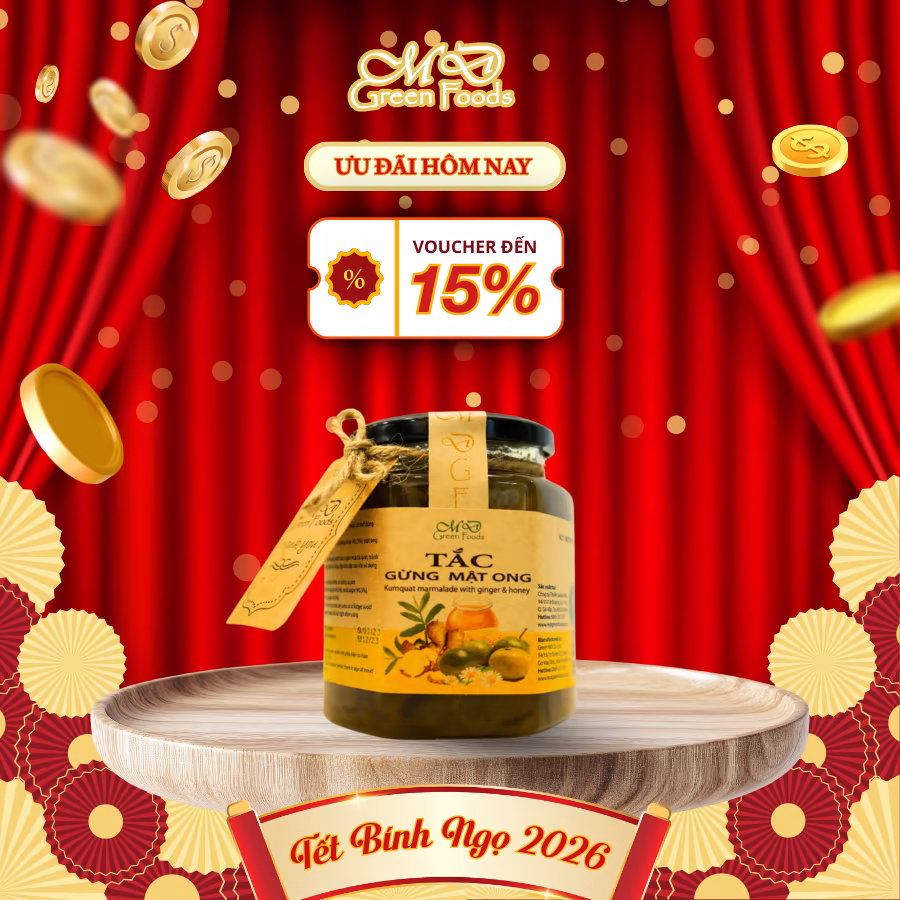 TẮC GỪNG MẬT ONG MD GREEN FOODS - 500GR