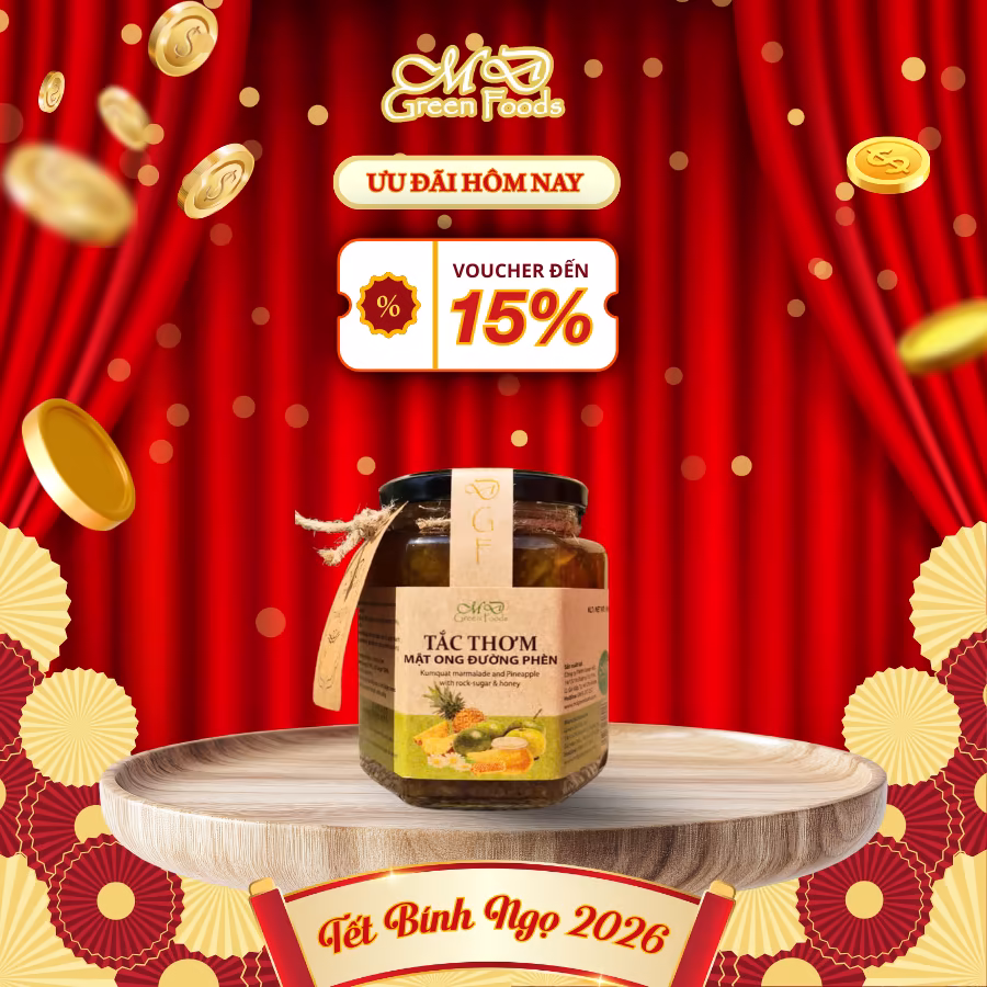 TẮC THƠM MẬT ONG ĐƯỜNG PHÈN MD GREEN FOODS - Hũ 500Gr