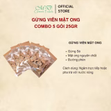GỪNG VIÊN MẬT ONG MD GREEN FOODS - Combo 5 gói 25gr